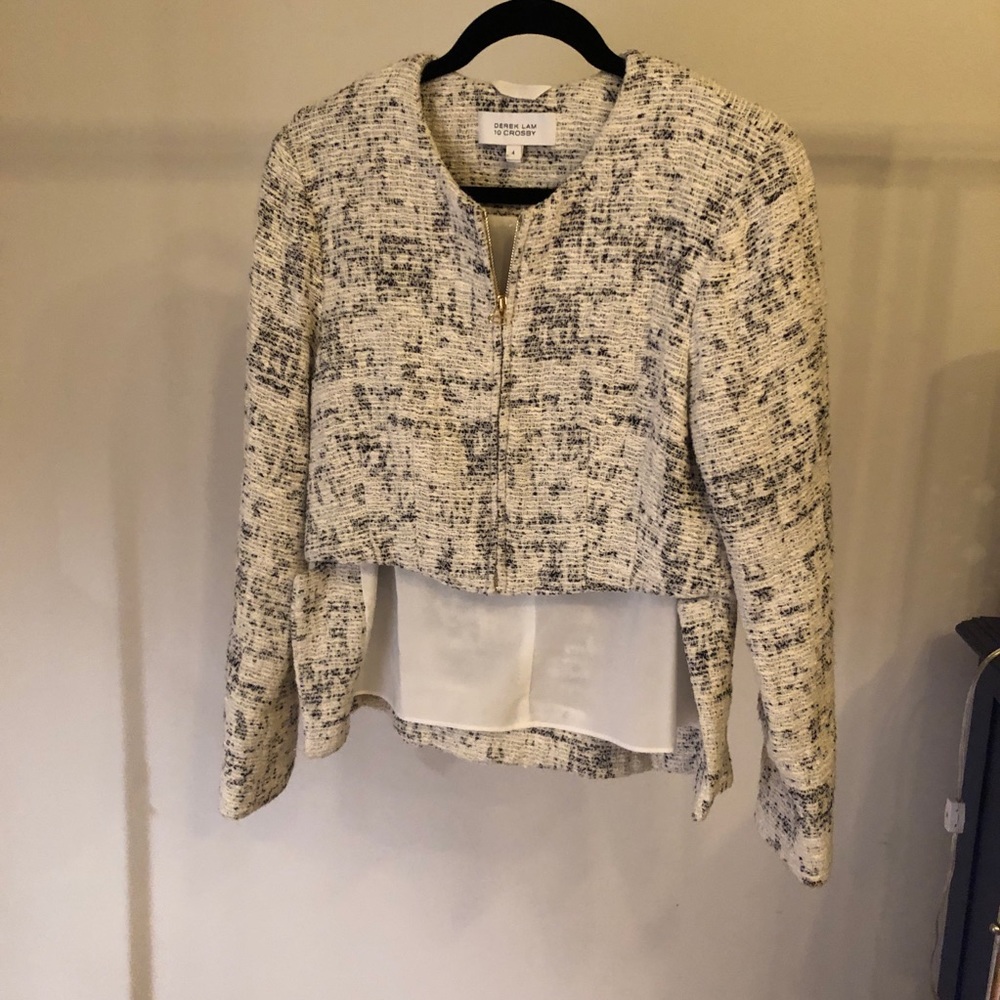 Derek Lam Crosby cream with black fleck jacket